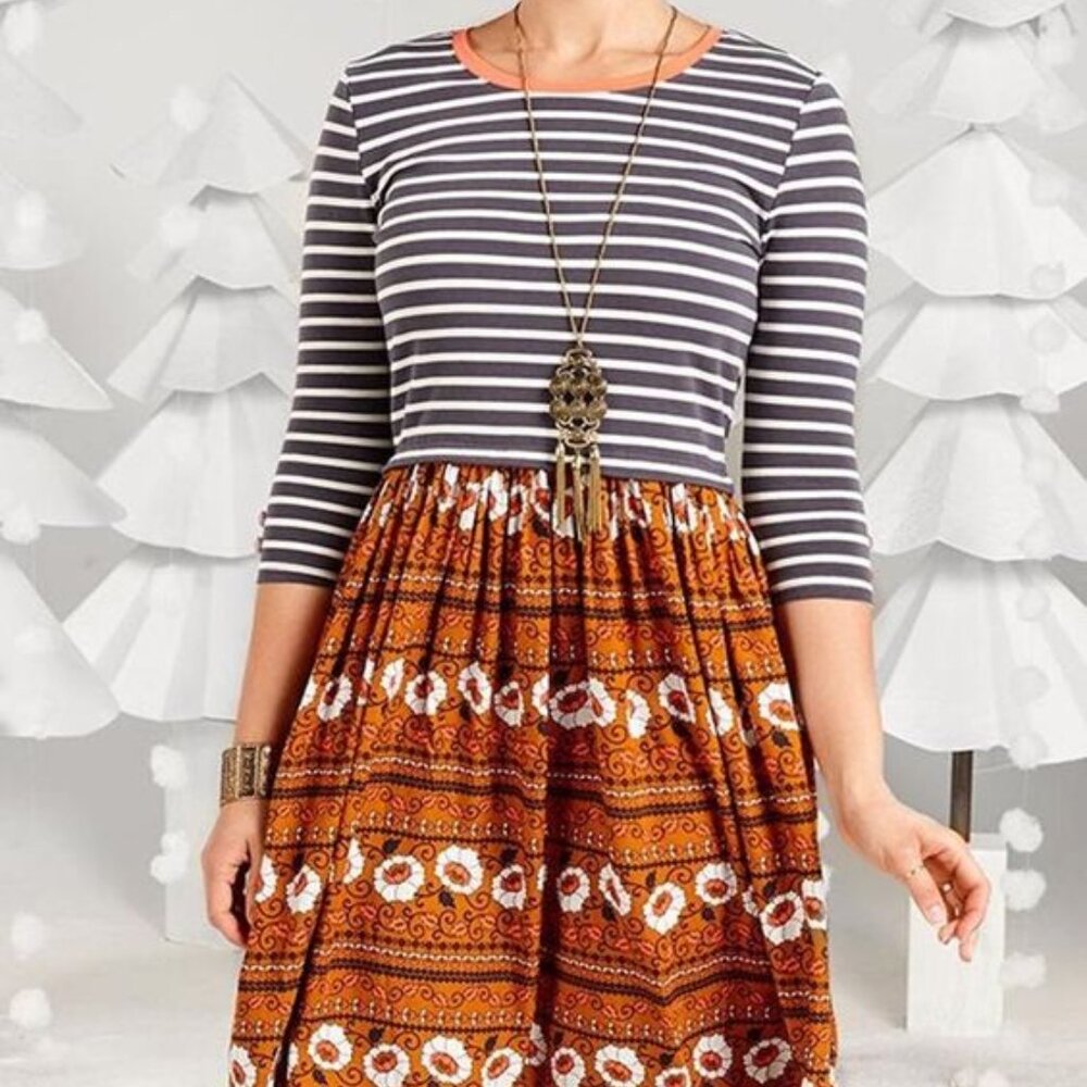 NWT: Matilda Jane Dress Winsome Striped Floral Dress